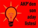 AKP’nin son aday listesi