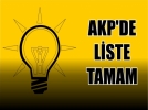 AKP'de liste tamam