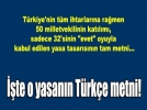 te o yasann Trke metni!