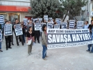 Bolu'da sava kart protesto