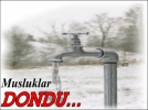 Gerede de musluklar bile dondu