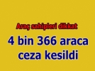 Boluda 4 bin araca ceza kesildi