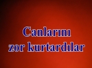 Yangnda canlarn zor kurtardlar