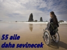 55 aileye tekerlekli sandalye