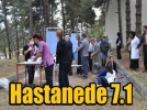 Hastanede deprem oldu