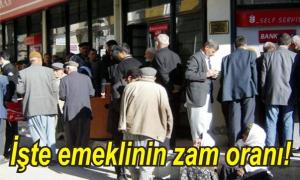 Emeklilerin zam oran belirlendi