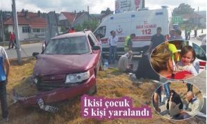 BOLUDA TRAFK KAZASI: 5 YARALI