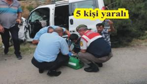 Yolcu midibs ile otomobil arpt