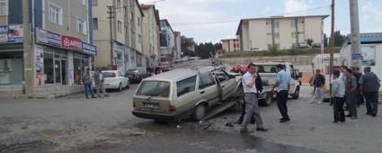 Gerede'de maddi hasarl kaza