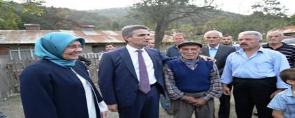 Bolu Valisi\'nden yangnzede ailelere ziyaret