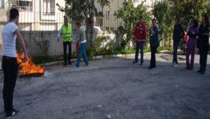 ZEL HASTANELERDE YANGIN TATBKATI