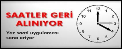 Dikkat! Saatler geri alnyor