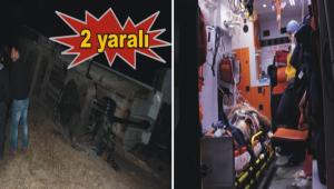 Kmr tozu ykl TIR devrildi