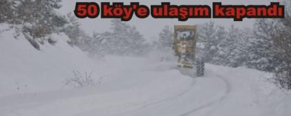 Bolu'da 50 ky yolu ulama kapand