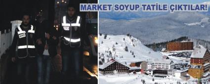 MARKET SOYGUNCULARI KAYAK MERKEZNDE TATL YAPARKEN YAKALANDI