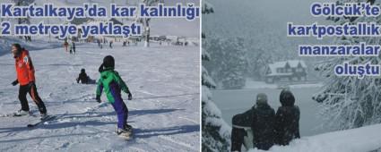 Kartalkaya ve Glck'te kar ya