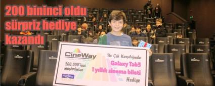 CineWay'den 200 bininci mteriye srpriz