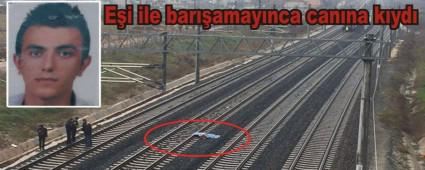 Trenin nne atlayarak intihar etti