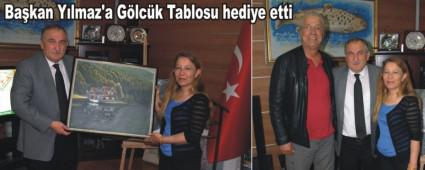 Bakan Ylmaz'a Glck Tablosu hediye etti