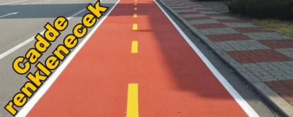 zzet Baysal Caddesi'ne renkli asfalt