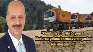 Mudurnu yolunda almalar hzlandrp, kaybedilen zaman telafi edeceiz