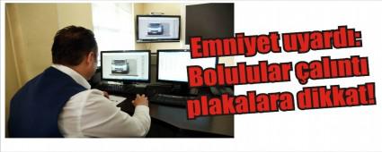 Bolu'da alnt plaka uyars