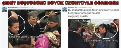 Abdullah Gl'den taziye mesaj