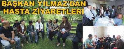 Bakan Ylmaz hasta ziyaretlerini srdryor