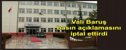 Vali toplanty iptal ettirdi