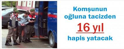 Komunun olunu taciz etti