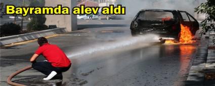 Gynk'te otomobil yand