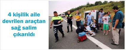 Kamyonet devrildi: 4 yaral