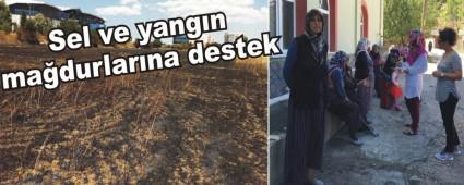 Sel ve yangn madurlarna destek
