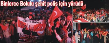 Binlerce Bolulu ehit polis iin yrd