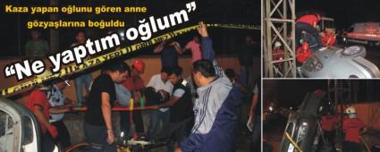 Bolu'da otomobil takla att, src arata skt