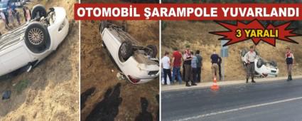 Otomobil arampole yuvarland