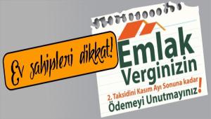 Emlak Vergisi ikinci taksit demeleri balyor