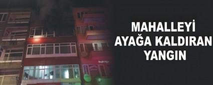 Bolu'da daire alev alev yand