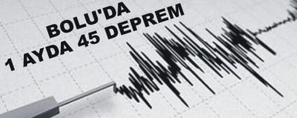 BOLU'DA 45 DEPREM MEYDANA GELD