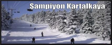 Kartalkaya'da kar kalnl 158 cm