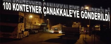 100 KONTEYNER ANAKKALE'YE GNDERLD