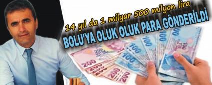 BOLU'YA OLUK OLUK PARA GNDERLD