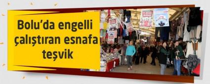 Bolu'da engelli altran esnafa tevik