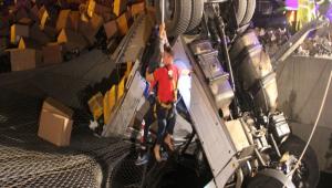 Viyadkte asl kalan trn srcsn itfaiye kurtard