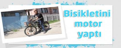 Bisikletini motor yapt