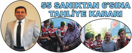 55 sanktan 6'sna tahliye karar