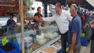 Bakan evik, pazar yerini ziyaret etti
