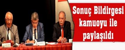 Sonu Bildirgesi kamuoyu ile paylald