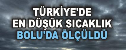 TRKYE'DE EN DK SICAKLIK BOLU'DA LLD