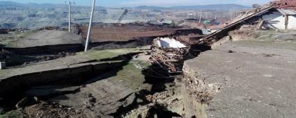 Bolu'da heyelandan zarar gren 5 ev boaltld